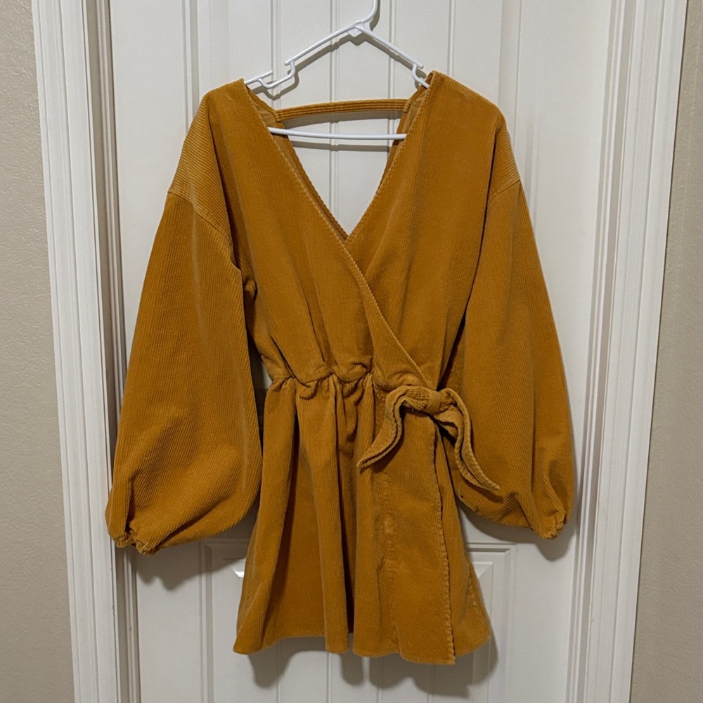 ASOS Mustard Yellow‎ Wrap Dress